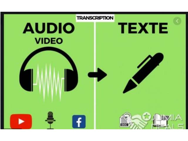 Photo Transcription Audio En Texte – Retranscription Audio ou Vidéo - Saisie Texte  Contact : 0624904498 image 1/3
