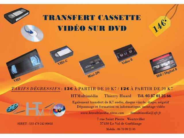 Transfert de cassettes vidéos sur DVD