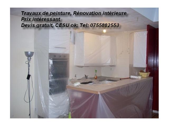 Photo Travaux de rénovation,Travaux de peinture. Cesu,Paris et (93,94,77,92,91,95,78). image 1/3