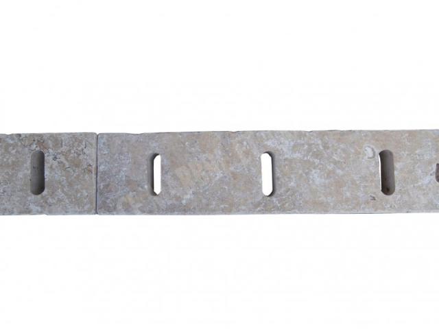 Travertin Beige Grille Rainure 9x50 cm