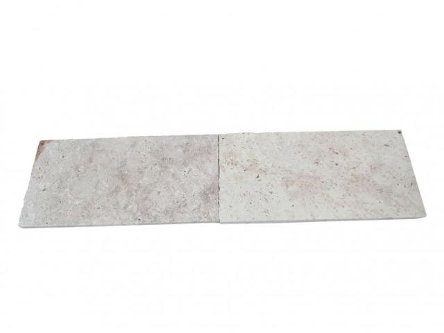 Travertin Beige Nuancé Margelle de Piscine Bord Droit 30,5x61 cm