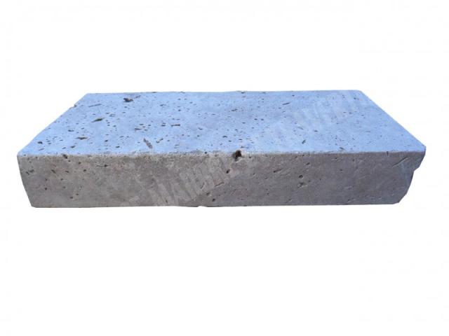 Travertin Beige Nuancé Margelle de Piscine Bord Droit 30,5x61x10cm