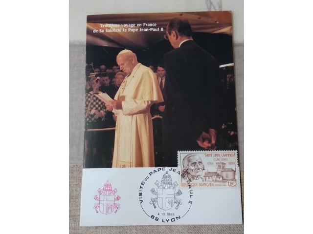 Photo Très belle ancienne carte postale du pape Jean-Paul II unique collector image 1/2