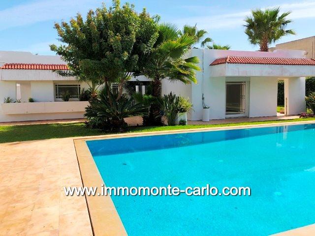 Très belle villa avec piscine à louer à Souissi Rabat
