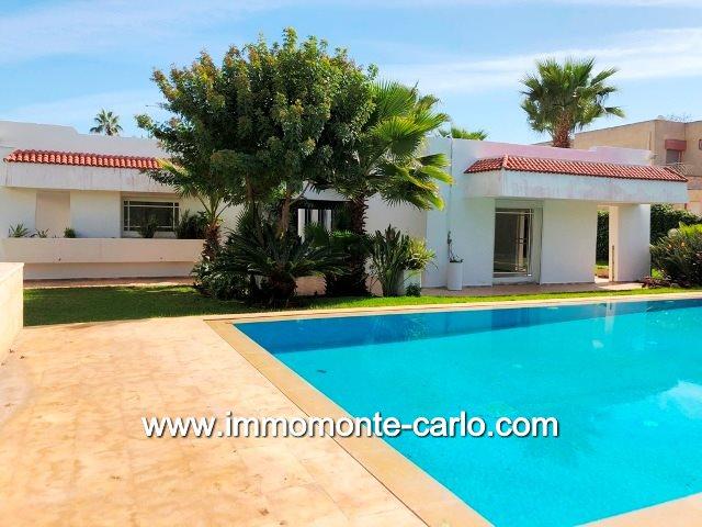 Très belle villa avec piscine à louer à Souissi Rabat