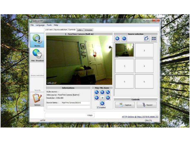 Utilisation un webcam comme une caméra de sécurité