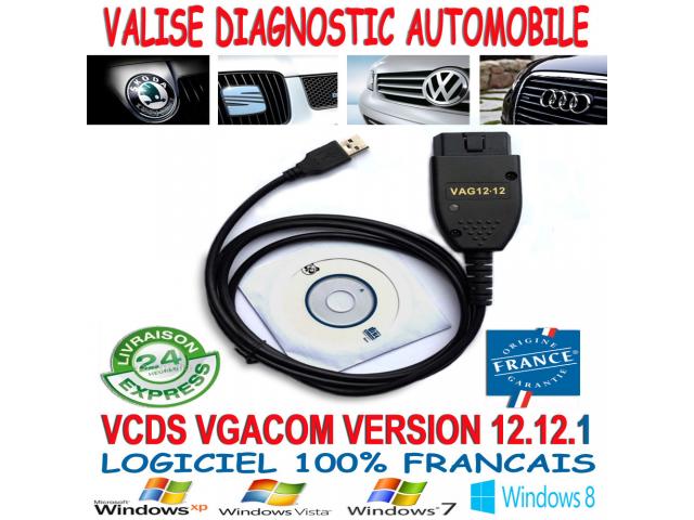 Photo Vcds vag 12.12 cable de diagnostique pour VW, Audi ,skoda image 1/1
