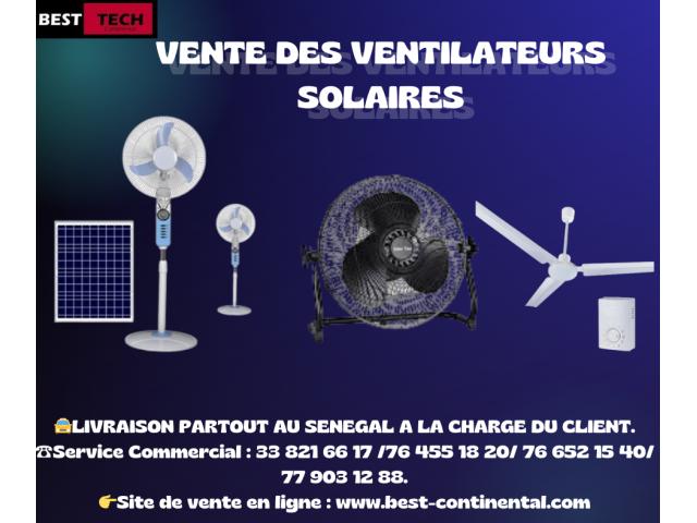 VENTE DES VENTILATEURS SOLAIRES