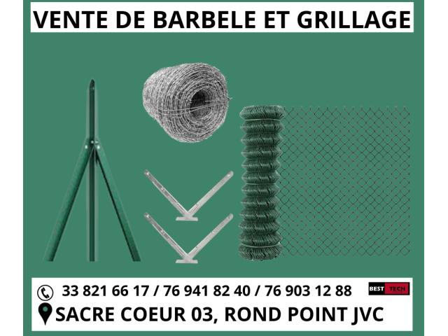 VENTE ET INSTALLATION DE BARBELE  GRILLAGE AU SENEGAL