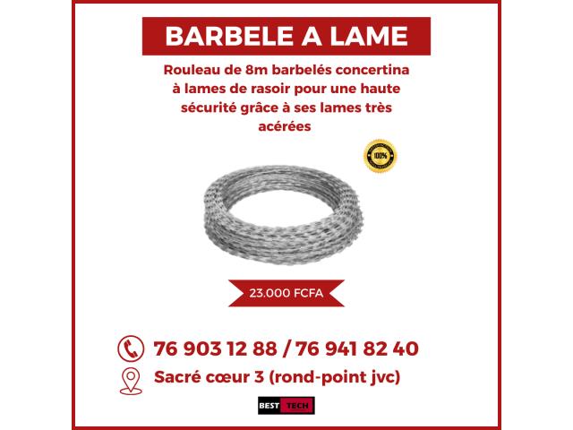 VENTE ET INSTALLATION DE BARBELES A LAME / A FIL.