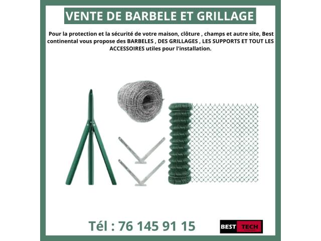 VENTE ET INSTALLATION DE GRILLAGE ET BARBELE AU SENEGAL N°1