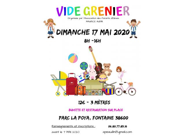 VIDE GRENIER – 17 mai 2020 – Fontaine