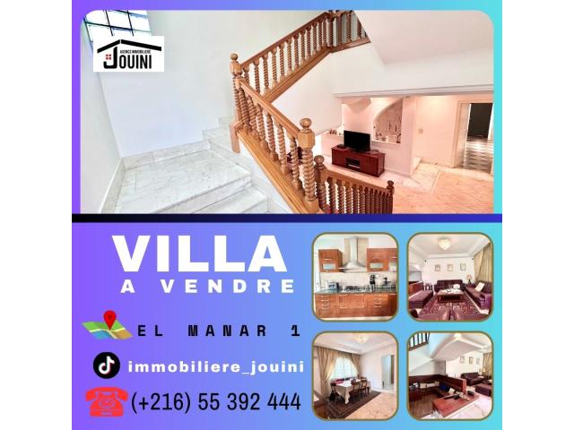 Villa 480 m2 à El Manar 1