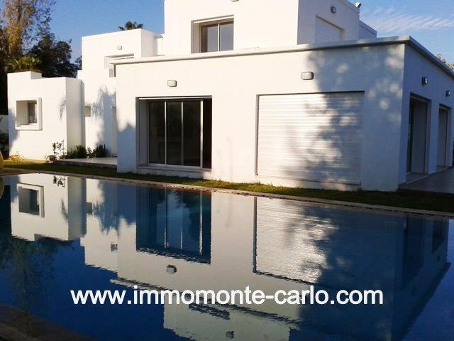 Photo villa d’architecture moderne neuve avec piscine à Souissi image 1/6
