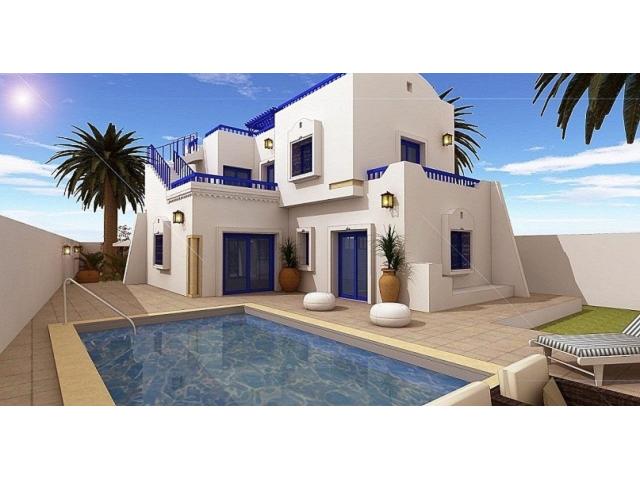 Villa Neuf a Djerba, avec Piscine à 300 m de la mer