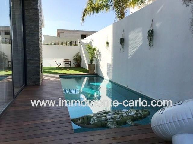 Villa neuve moderne avec piscine à louer à Hay Riad Rabat