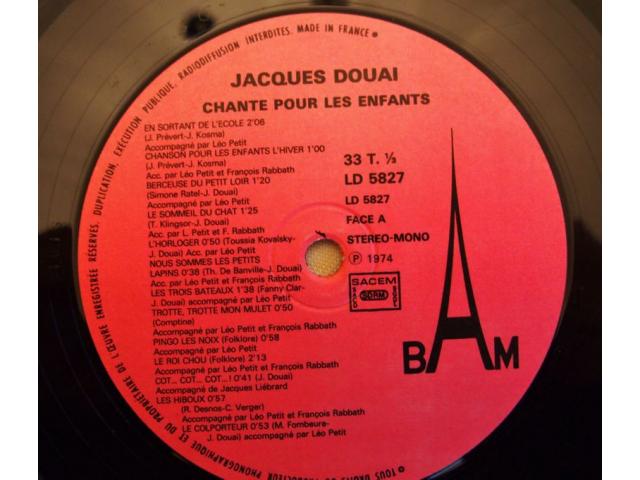 Vinyl Jacques DOUAI chante pour les enfants