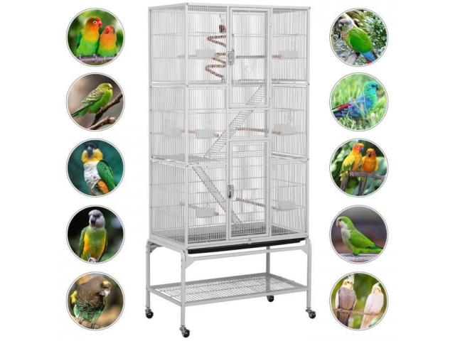 Volière Silver 175 cm voliere geante cage perroquet Cage oiseau cage moineau cage canari cage insepa