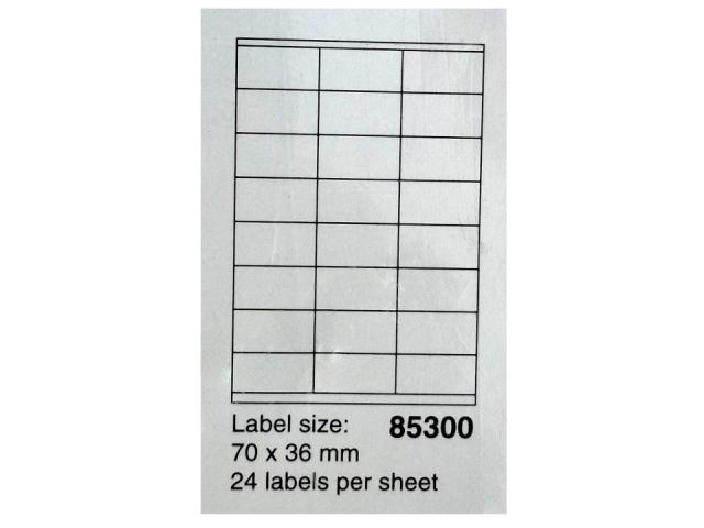 Photo 2400 étiquettes blanches spéciale timbres format 70x36 mm - Monti image 2/3