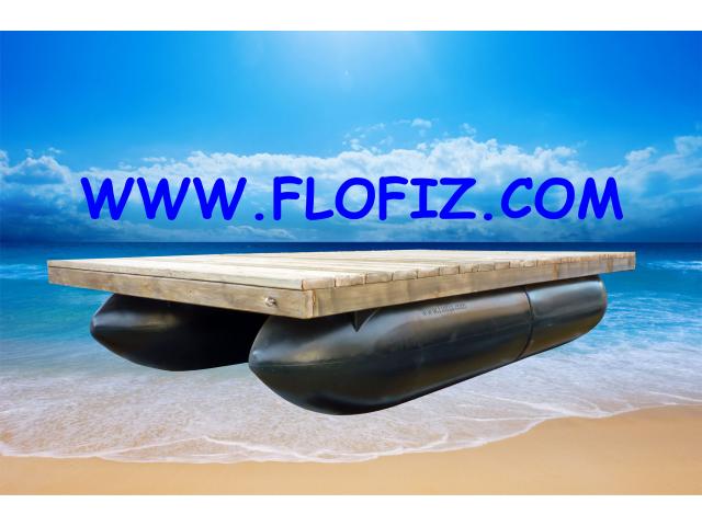 Photo 4 flotteurs noirs feront flotter votre terrasse, cabane, construction flottante, flotteur flofiz.com image 2/6