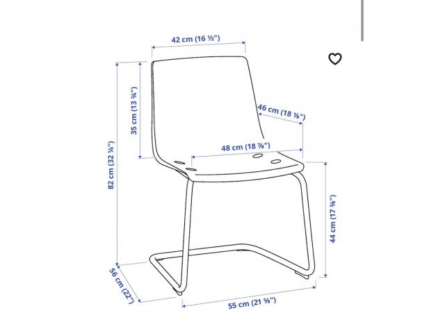 Photo 8 chaises IKEA Tobias transparent/chrome image 2/3