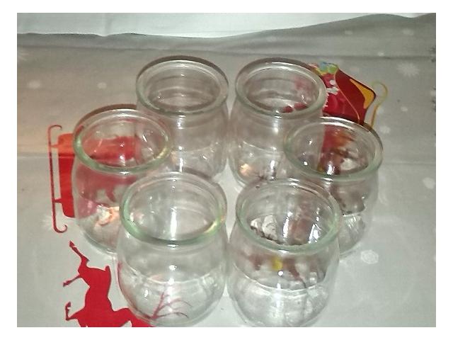 Photo À Vendre : 6 Petits pots en verre pour apèro ou .....à relooker aussi. image 2/3