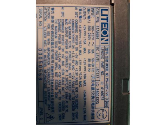Photo Alimentation PC 280W PS-5281-7VR IBM Lenovo image 2/4