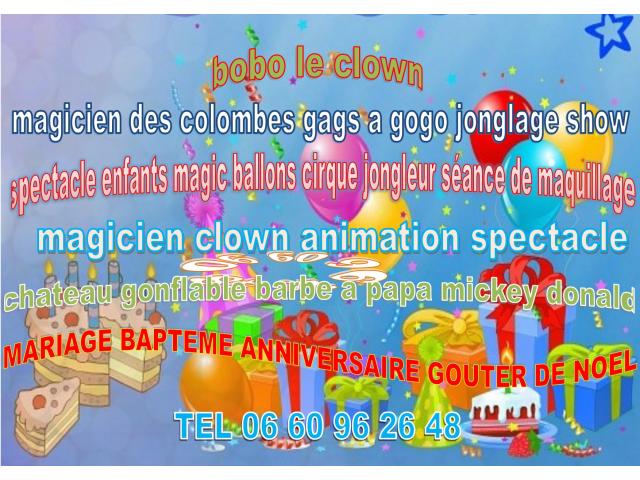 Photo Animation anniversaire Marseille clown Toulon Magicien Aix en Provence image 2/3