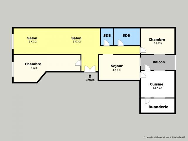 Photo Appartement récemment rénové à vendre – 2 Mars image 2/6