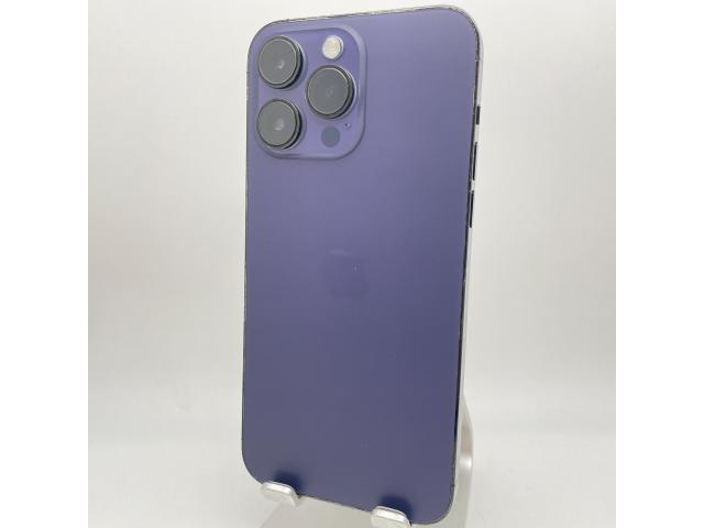 Photo Apple iPhone 14 Pro Max 256 Go noir débloqué très bon avec dos violet image 2/5