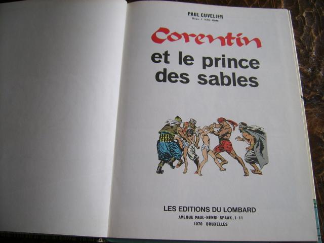 Photo B.D CORENTIN et le Prince des Sables image 2/4