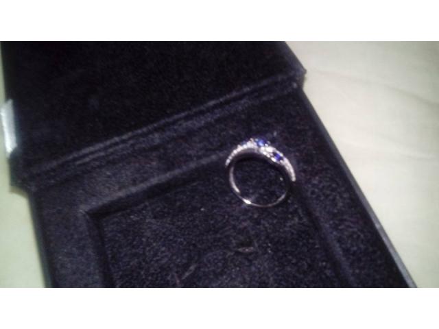 Photo Bague Or Blanc et Saphir ( image 2/6