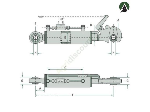 Photo Barre de poussée hydraulique - Agridiscount image 2/4
