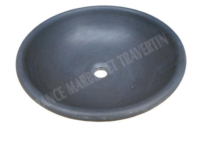 Photo Basalte Noir Vasque Modéle Bol Arrondi image 2/4