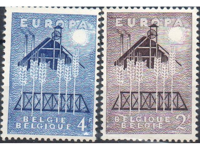 Photo Belgique timbres Europa 1956-1961 image 2/6