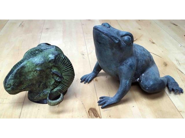 Photo bélier ou grenouille en bronze - H: 18 ou 20 cm image 2/4