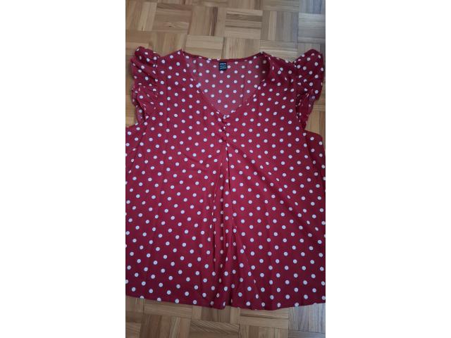 Photo Blouse Shein bordeaux à pois image 2/2