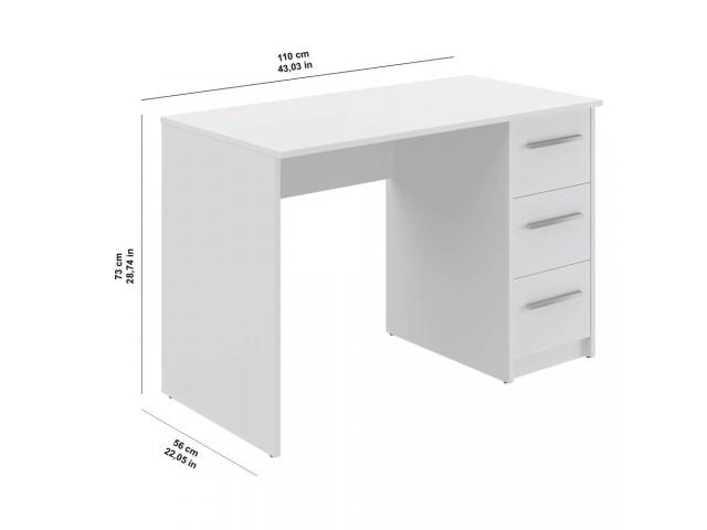 Photo Bureau 3 tiroirs Idro Modern, 56 x 110 x 73,5, image 2/5