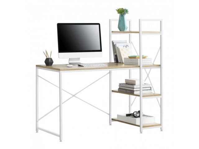 Photo Bureau style industriel chêne et blanc bureau contemporain bureau professionnel bureau moderne burea image 2/4