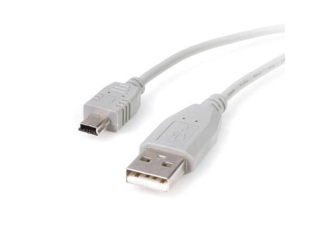 Photo CABLE de LIAISON USB / MINI USB BLANC 1,50 m image 2/3