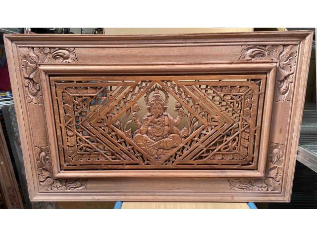 Photo Cadre en bois sculpté de Ganesh - H: 57 cm image 2/4