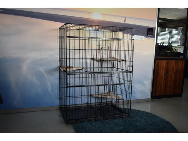 Photo Cage chat 131 cm cage chaton cage chat extérieur cage chat intérieur chatière volière chat chatterie image 2/5