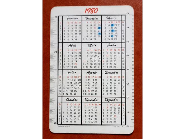 Photo Calendrier de poche coca-cola 1980 image 2/2