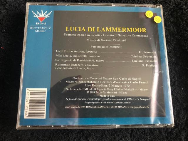 Photo CD Lucia di Lammermoor, Pavarotti- Deutekom -Trimarchi -Pagliuca image 2/2