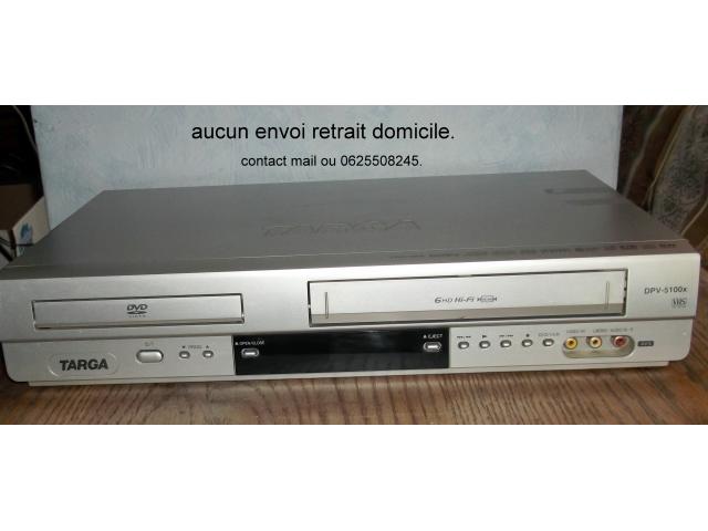 Photo combiné scope et lecteur dvd-Targa DVP-5100x et lot VHS. image 2/6