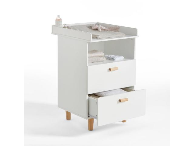 Photo Commode / Table langer blanche armoire montessori meuble Montessori lit Montessori bibliotheque Mont image 2/4