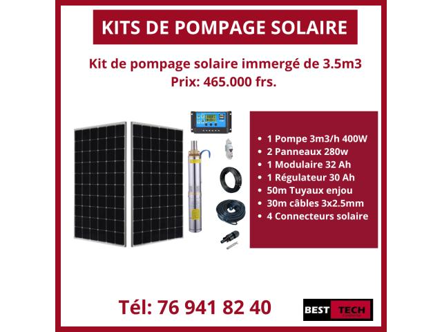 Photo DES KITS DE POMPAGES SOLAIRE  1,5M3  ET 3,5M3 A VENDRE INSTALLATION SI POSSIBLE. image 2/3