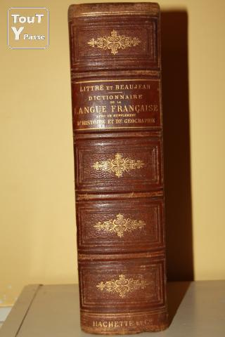 Photo Dictionnaire de la langue française avec un supplement d'histoire et de géograph image 2/2