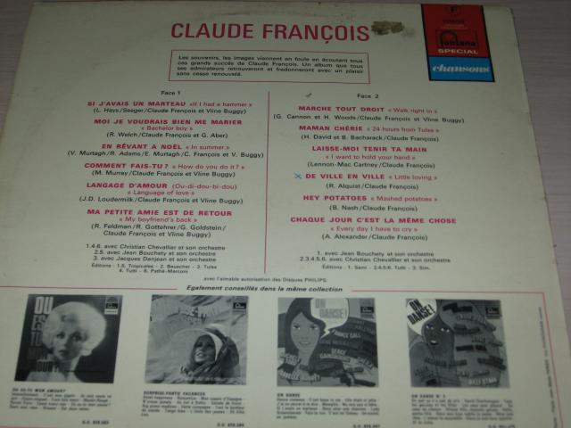Photo disque vinyl 33 claude françois image 2/2