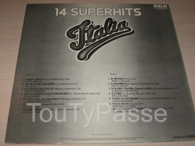 Photo Disque vinyl 33 tours 14 superhits italia image 2/2